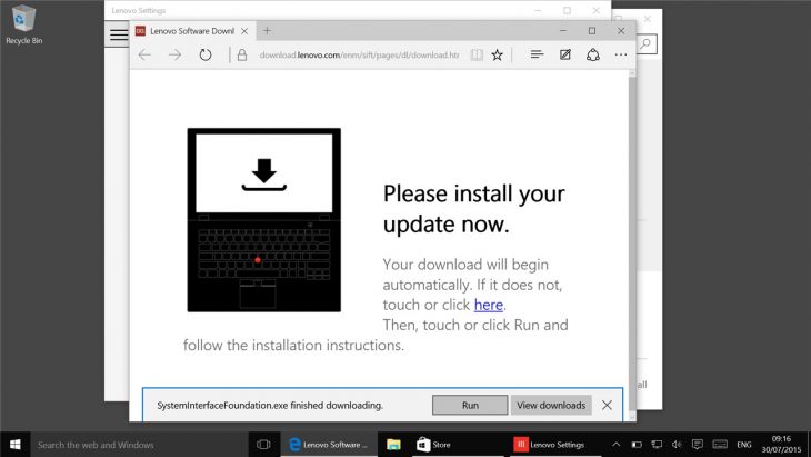 6. The web browser will open and download the installer, after it has downloaded click Run